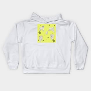 Great Pyrenees Pattern Yellow Kids Hoodie